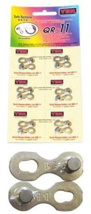 BICYCLE PARTS - CHAIN CONNECTOR - MISSING LINKS, 11 SPEED, 5.6MM, SILVER (6 PER CARD)