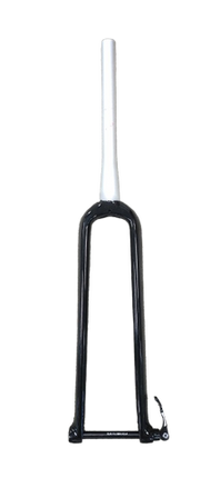 BICYCLE PARTS - FORK - 700C, THREADLESS, ALLOY 1.1/8 - 1.5 TAPERED STEM, FLAT MOUNT, 12 X 100MM, BLACK (W/MUDGUARD MOUNT) (AXLE TO CROWN 420MM)