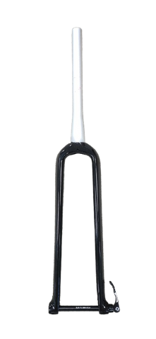 BICYCLE PARTS - FORK - 700C, THREADLESS, ALLOY 1.1/8 - 1.5 TAPERED STEM, FLAT MOUNT, 12 X 100MM, BLACK (W/MUDGUARD MOUNT) (AXLE TO CROWN 420MM)