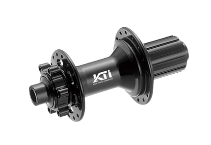 BICYCLE PARTS - HUB KT REAR 612 POE 0.6 DEG ENGAGEMENT - 12 X 150MM (12X157MM SUPER BOOST WITH 98112 END CAPS ) 6 - BOLT - 32H - SEALED BEARINGS BLACK