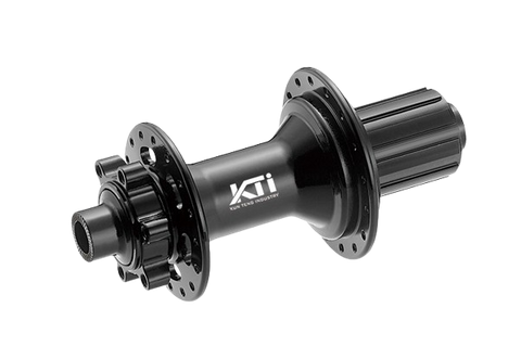 BICYCLE PARTS - HUB KT REAR 612 POE 0.6 DEG ENGAGEMENT - 12 X 150MM (12X157MM SUPER BOOST WITH 98112 END CAPS ) 6 - BOLT - 32H - SEALED BEARINGS BLACK