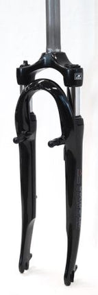 BICYCLE PARTS - **SR SUNTOUR SUSPENSION FORK 700C, CR7V, TRAVEL 40MM, FOR AXLE 9MM, COIL SPRING W/PRELOAD ADJUSTER, FOR V BRAKE, 1 1/8" STEERER THREADLESS, BLACK