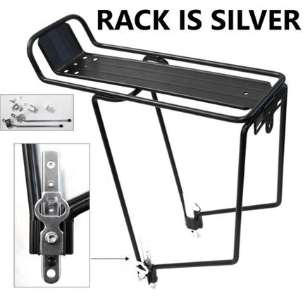 BICYCLE PARTS - CARRIER - REAR CARRIER, FOR 26 - 700C BIKES, ALLOY, SILVER