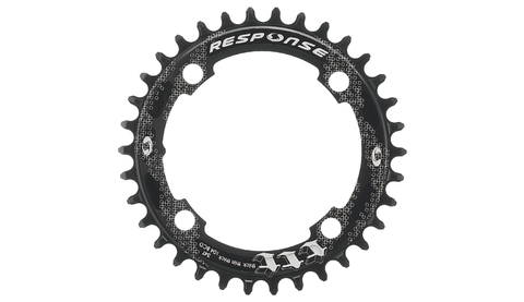 BICYCLE PARTS - CHAIN RING N/W 32T X 104 BCD, FOR 10/11/12 SPEED, ALLOY, BLACK (NARROW WIDE)