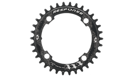 BICYCLE PARTS - CHAIN RING N/W 30T X 104 BCD, FOR 10/11/12 SPEED, ALLOY, BLACK (NARROW WIDE) (THREADED BOLT HOLE)