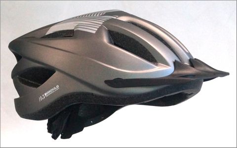 BICYCLE PARTS - FLIGHT HELMET - REC RANGE, INMOULD, AUSTRALIAN STANDARDS APPROVED, MATT TITANIUM / SILVER - 54 - 56CM SMALL