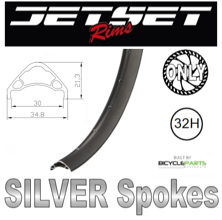 Novatec 29er Jetset AE 148mm Boost Wheelset - Gold Hub, Silver Spokes, Black 30mm Rim, 32 Hole, 6 Bolt Disc, 8-11 Speed Compatible