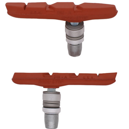 BICYCLE PARTS - A BRAKE PADS - KOOL STOP SALLMON COMPOUNT T - LINE THREADED KSTLTSA