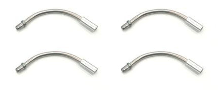 BICYCLE PARTS - CABLE GUIDE - 90 DEGREE ANGLE NOODLE, FOR V BRAKE, ALLOY, SILVER (BAG OF 4)