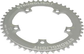 Stronglight Track Chainring 46T 130 BCD Silver Aluminum 7075 CNC 5 Hole For Track 1/2 X 1/8 Bicycle Cycling Performance Part