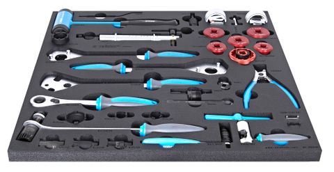 Unior 28 Piece Bicycle Tool Set For Drivetrain And Suspension Maintenance In Tray, Professional Mechanic Tool Kit, Bike Repair Tools
