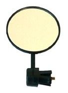 BICYCLE PARTS - MIRROR - ROUND CONVEX MIRROR FOR BAR END, BLACK