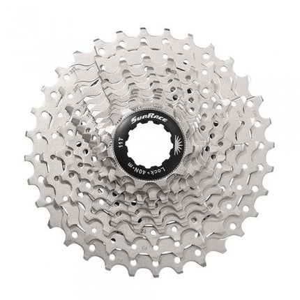 BICYCLE PARTS - A CASSETTE - 11 SPEED, 11 - 32T, SILVER, QUALITY SUNRACE CASSETTE