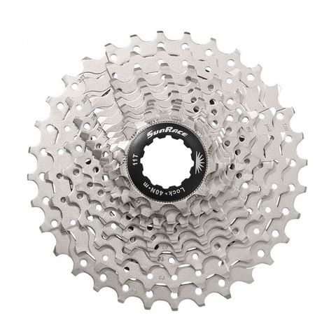BICYCLE PARTS - A CASSETTE - 11 SPEED, 11 - 32T, SILVER, QUALITY SUNRACE CASSETTE