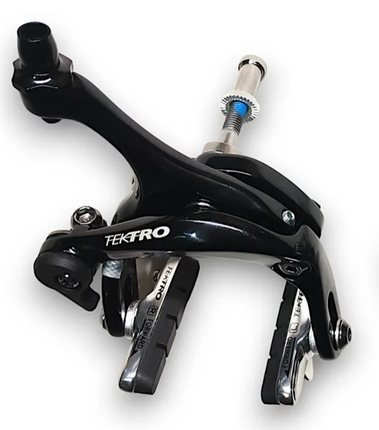 BICYCLE PARTS - A BRAKE - CALIPER ROAD BRAKE, 39 - 51MM REACH, DUAL PIVOT, ALLOY, Q/R, RECESSED, BLACK (REAR ONLY) QUALITY TEKTRO PRODUCT