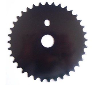 BICYCLE PARTS - CHAINWHEEL - STEEL, 1/8 X 1/2 X 28T, BLACK