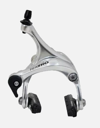 BICYCLE PARTS - A BRAKE - CALIPER ROAD BRAKE, 39 - 51MM REACH, DUAL PIVOT, ALLOY, Q/R, RECESSED, SILVER (FRONT ONLY) QUALITY TEKTRO PRODUCT