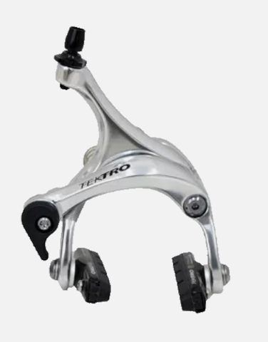 BICYCLE PARTS - A BRAKE - CALIPER ROAD BRAKE, 39 - 51MM REACH, DUAL PIVOT, ALLOY, Q/R, RECESSED, SILVER (FRONT ONLY) QUALITY TEKTRO PRODUCT