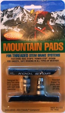 BICYCLE PARTS - BRAKE KOOL STOP MT PAD BLACK THREADED KSMTTB