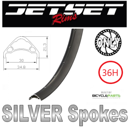 ER JETSET 29er Jetset AE Bicycle Wheel - Black Rim With Silver Spokes, Front Dynamo Hub, 6 Bolt Disc, 36H - Perfect For Mountain Bikes And Commuters