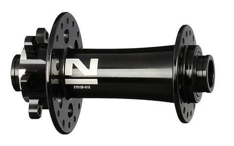 BICYCLE PARTS - A HUB, NOVATEC FRONT, 6 BOLT DISC BLACK 36H 12MM T/A X 100MM OLD