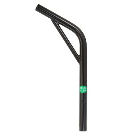 BICYCLE PARTS - A SEATPOST LAYBACK W/SUPPORT 22.2MM X 400MM CR - MO - BLACK