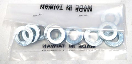 BICYCLE PARTS - WASHER - KNURLED WASHER, ID 10MM, OD 18MM, THICKNESS 3MM. (BAG OF 10)