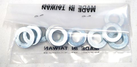 BICYCLE PARTS - WASHER - KNURLED WASHER, ID 10MM, OD 18MM, THICKNESS 3MM. (BAG OF 10)