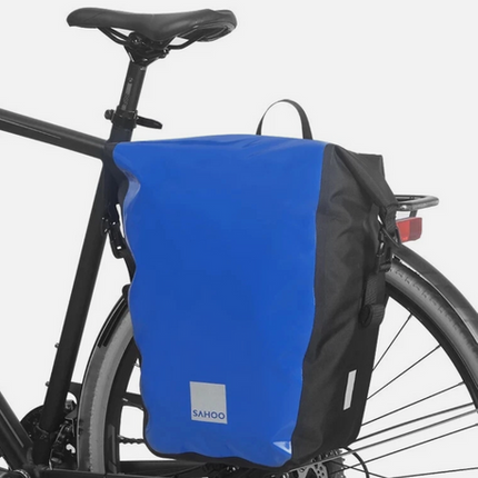 BICYCLE PARTS - SAHOO REAR PANNIER (SINGLE) - SIZE 40 X 33 X 17CM CAPACITY 20L - BLUE VERSION