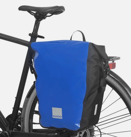 BICYCLE PARTS - SAHOO REAR PANNIER (SINGLE) - SIZE 40 X 33 X 17CM CAPACITY 20L - BLUE VERSION