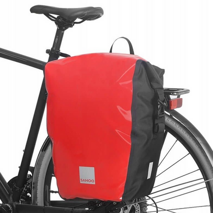 BICYCLE PARTS - A SAHOO REAR PANNIER (SINGLE) - SIZE 40 X 33 X 17CM CAPACITY 20L - RED VERSION