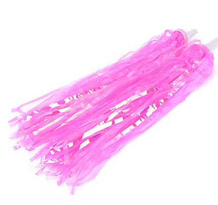 BICYCLE PARTS - A STREAMERS POM POM, PINK (SOLD AS A PAIR)