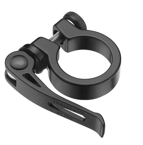 BICYCLE PARTS - `A SEAT CLAMP, QR, 40.0MM (39.7MM COMPATIBLE), ALLOY, BLACK