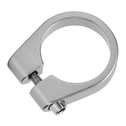 BICYCLE PARTS - `A SEAT CLAMP, BOLT TYPE, 38.6MM, ALLOY, SILVER