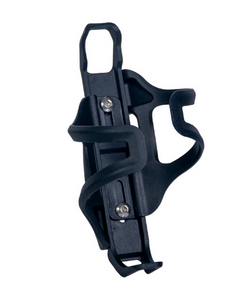 ADJUSTABLE SIDE LOADING BIDON CAGE - PLASTIC BLACK WATER BOTTLE HOLDER FOR CYCLING