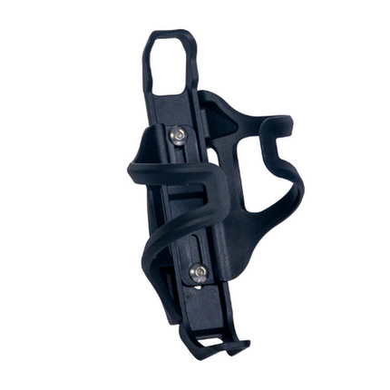 BICYCLE PARTS - `A BIDON CAGE - SIDE LOADING, ADJUSTABLE FOR BOTH LEFT AND RIGHT HAND, PLASTIC, BLACK