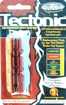 BICYCLE PARTS - BRAKE PADS - KOOL STOP TECTONIC INSERT SALMON KSTECSA