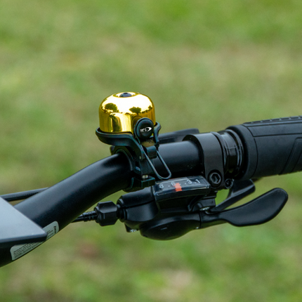 BICYCLE PARTS - `A BELL - FLICK BELL, FOR DIA 22.2 - 25.4MM H/B, BRASS TOP, BRASS