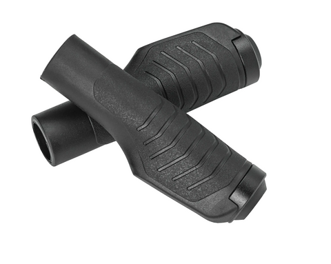 BICYCLE PARTS - `GRIPS - COMFORT, ERGO DESIGN, ID: 22.2MM, OD: 33MM, L: 134.6MM, BLACK