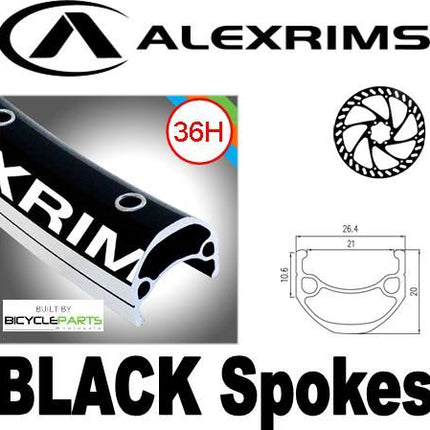 Alex Rims Alexrims 29er DM21 Black Rim Wheelset With Novatec Hub - 135mm Quick Release, 6 Bolt Disc Compatible - Durable Cycling Gear For Performance