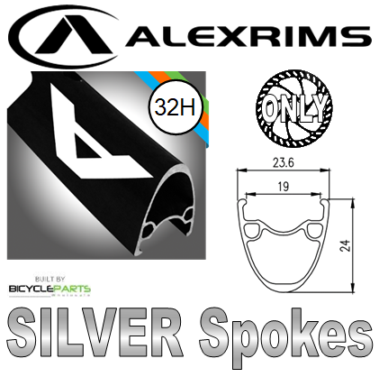 Alex Rims Alex ATD 500 29er Bicycle Wheelset - Black Rim, Silver Spokes, 32H, 6 Bolt Disc Hub, 8/10 Speed Compatible - Premium Cycling Gear For Enthus