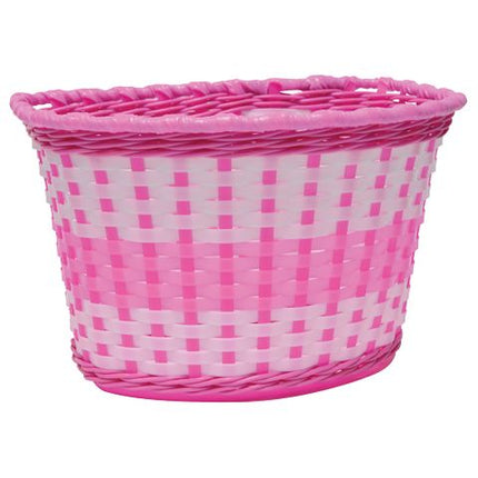 BICYCLE PARTS - JUNIOR WOVEN BASKET PINK - OXFORD PRODUCT