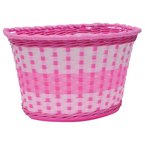 BICYCLE PARTS - JUNIOR WOVEN BASKET PINK - OXFORD PRODUCT