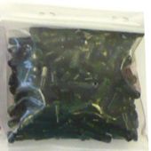 BICYCLE PARTS - NIPPLES 14G BRASS, 12MM BLACK (GROSS)