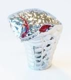 BICYCLE PARTS - VALVE CAP AV 'COBRA' SILVER, SOLD INDIVIDUALLY