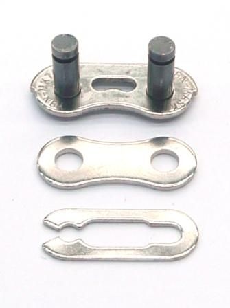 BICYCLE PARTS - CONNECTING LINKS - 1/8 , SPRING CLIP TYPE, FOR 1864A SILVER (SOLD INDIVIDUALLY)