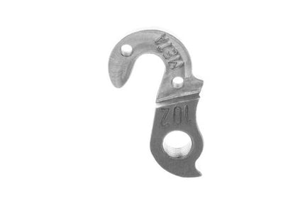 BICYCLE PARTS - META CNC DERAILLEUR HANGER - MODEL 102, MATERIAL 6061 T651 AVIATION ALUMINIUM, CNC MACHINED, SILVER, CINELLI, CORRATEC
