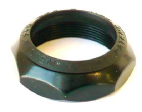 BICYCLE PARTS - LOCK NUT HEADSET 25.4 BLACK (BAG OF 2)