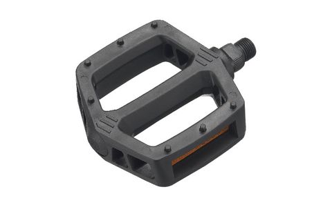 BICYCLE PARTS - PEDALS 9/16 BMX, ONE PIECE PP BODY, BLACK, MADE IN TAIWAN 109 X 95MM