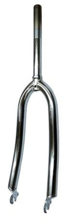 BICYCLE PARTS - FORK 24 , THREADED 100MM, W/OUT PIVOT, SILVER, 22.2